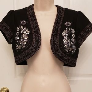 Forever 21 Wool Sequined Midriff Jacket